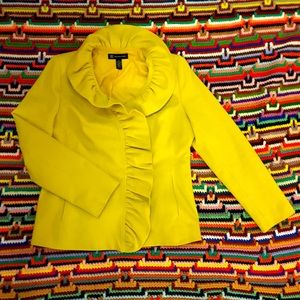 Mustard Yellow Ruffle Jacket